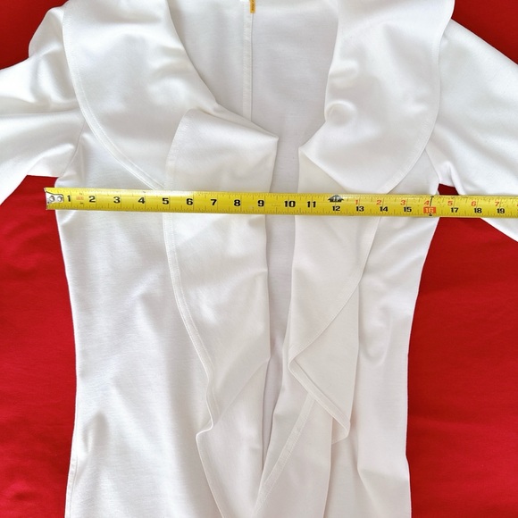 Calvin Klein White ruffle blazer - Size 2 (small) - Picture 9 of 13